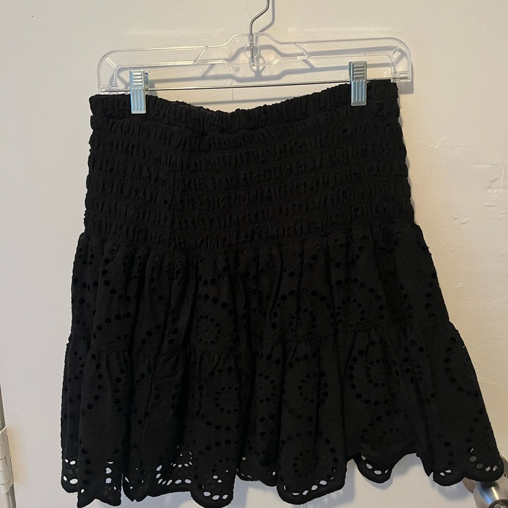 Cartolina Nantucket black mini skirt